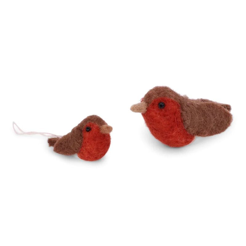 Gry & Sif Filz Vögel Rotkehlchen 2er Set - Anhänger