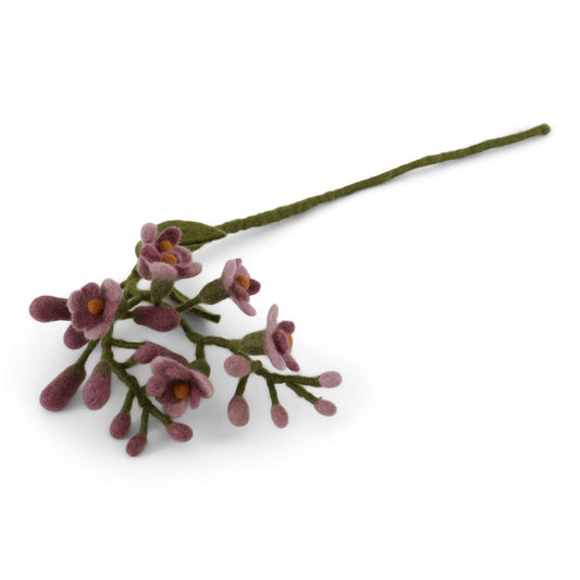 Gry & Sif Filzblumen Blauregen am Stiel - creme, lavendel, blau