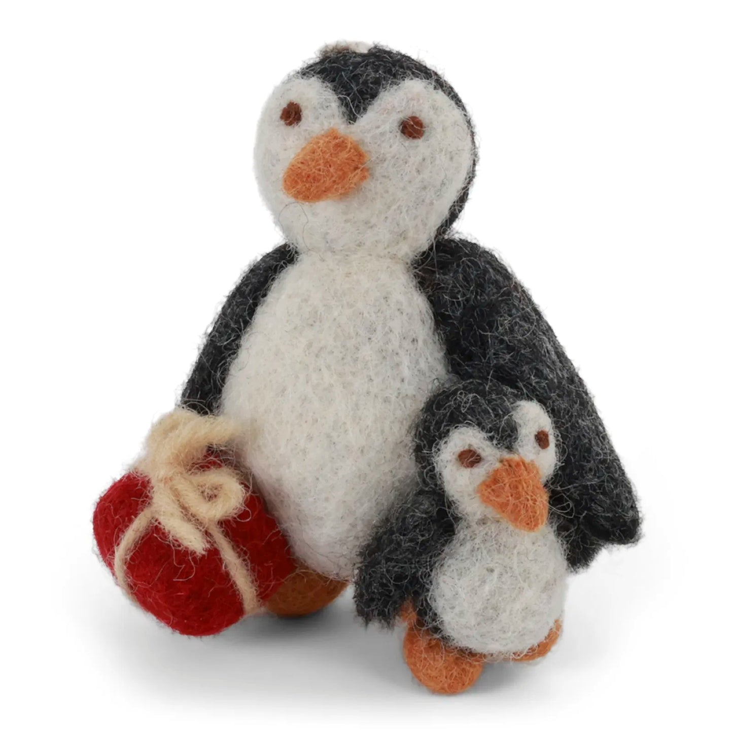 Gry & Sif Filzfiguren Weihnachten Pinguin mit Baby - Anhänger