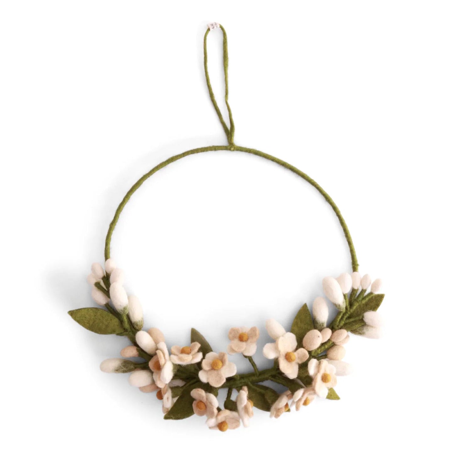 Gry & Sif Filz Türkranz Blauregen 32cm - wieß