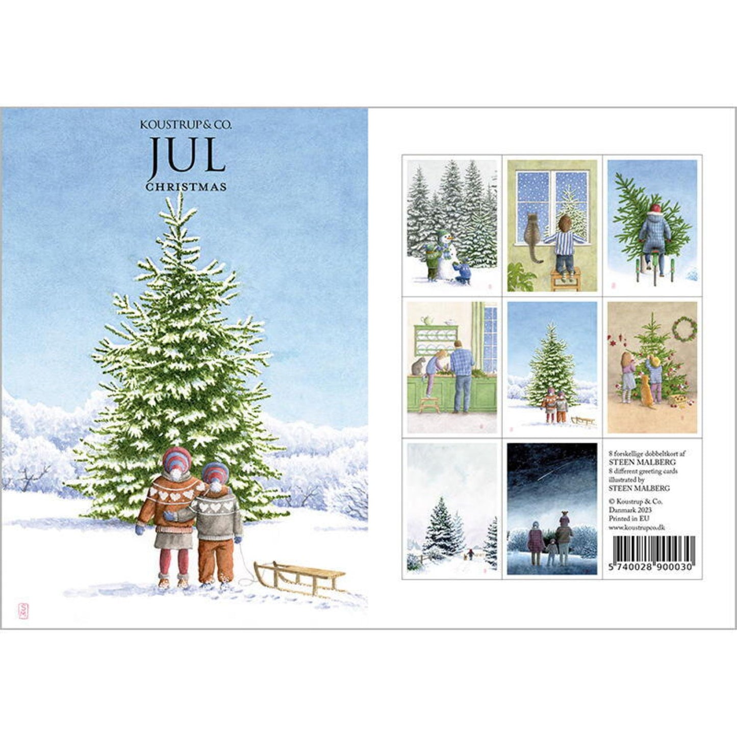 KOUSTRUP & CO Papeterie - Postkarten Set Weihnachten - 8 Stück