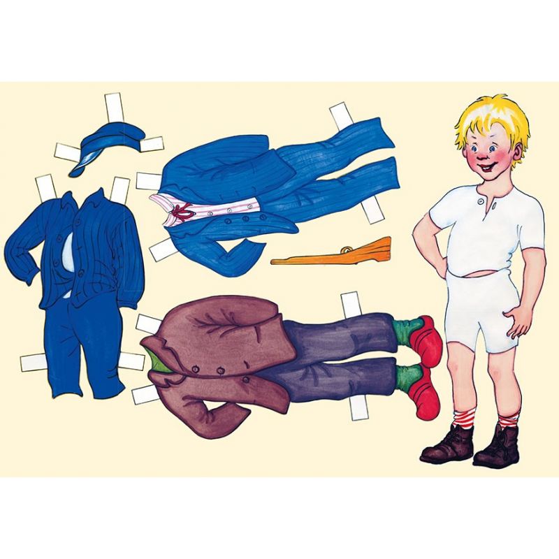 Ausschneidepuppe/Anziehpuppe Michel-Astrid Lindgren