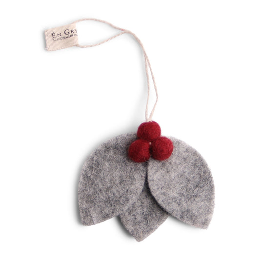 Gry  Sif. Filz - Blätter mit Beeren Anhänger