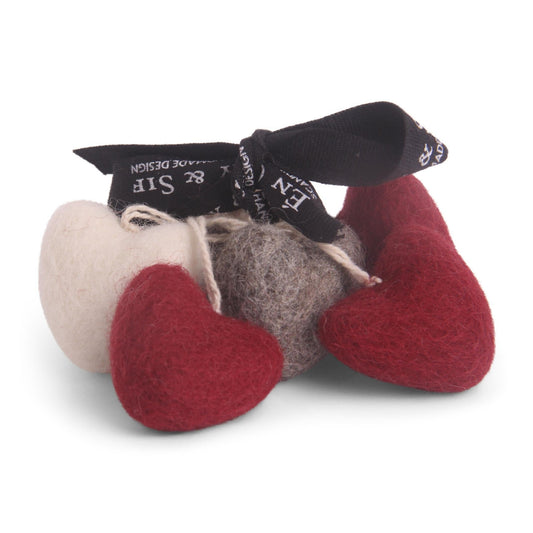 Gry  Sif. Filz - Herzen 6er Set Anhänger