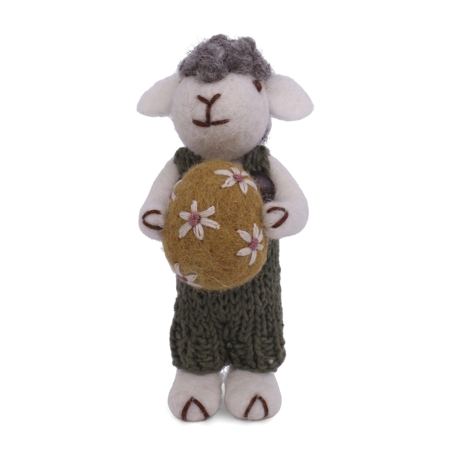 Gry Sif. Filz - Lamm mit Latzhose und Osterei Anhänger