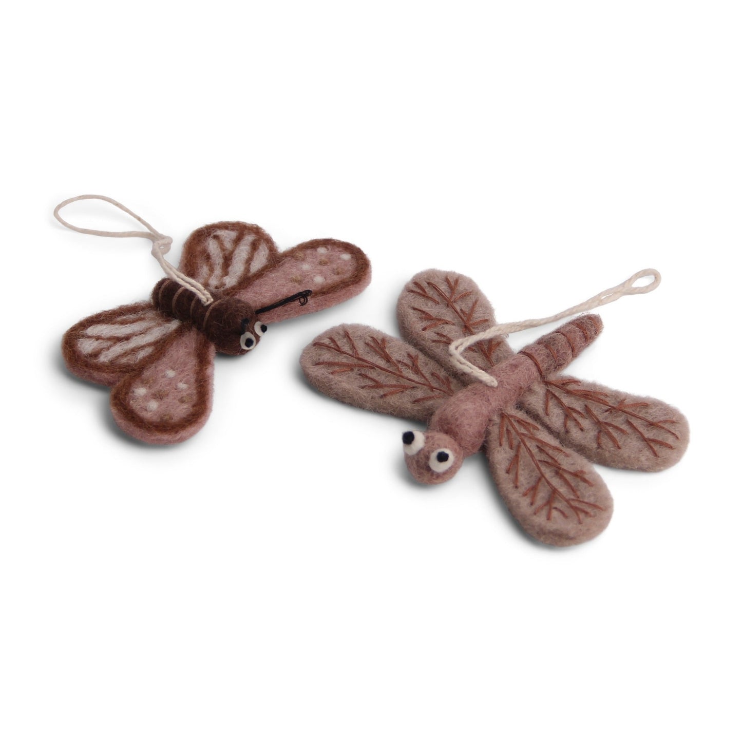 Gry Sif. Filz - Libelle und Schmetterling Anhänger