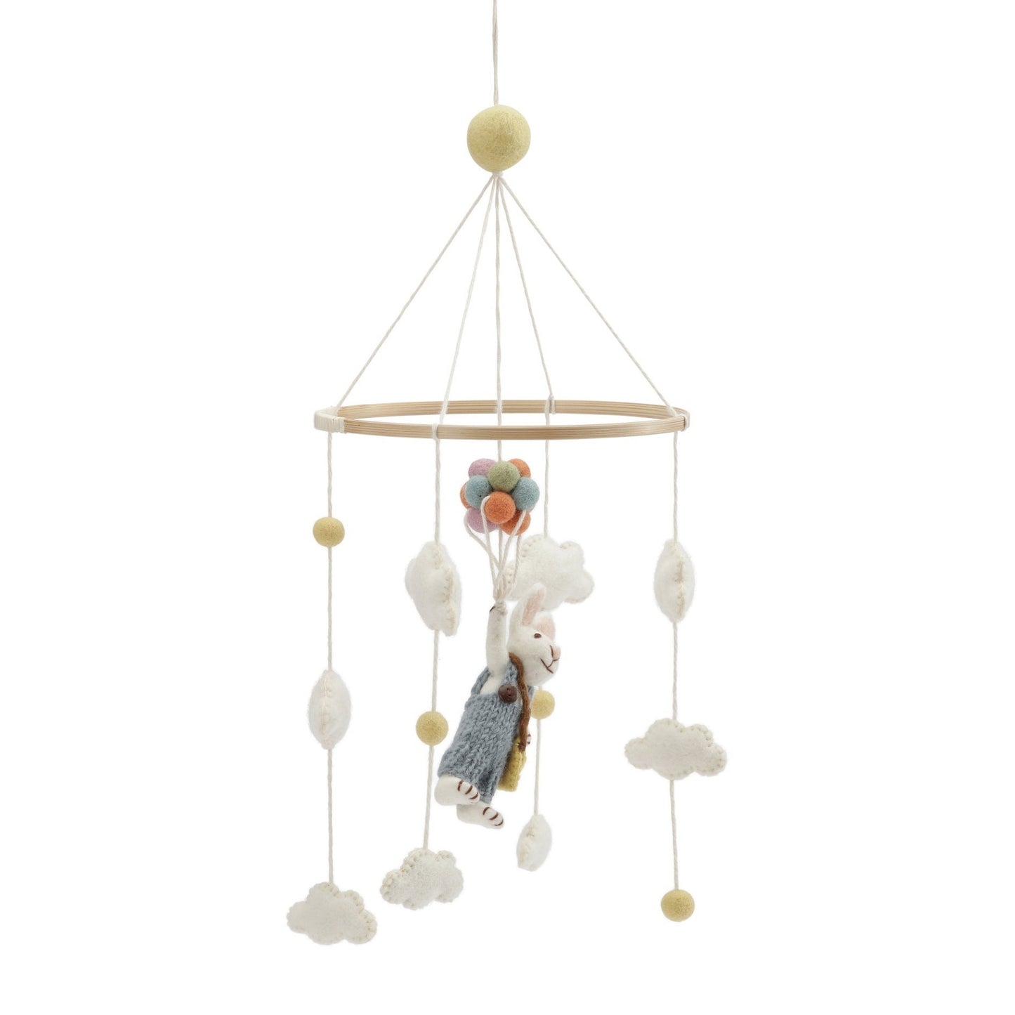 Gry Sif. Filz - Mobile mit Hase Luftballons und Wolken