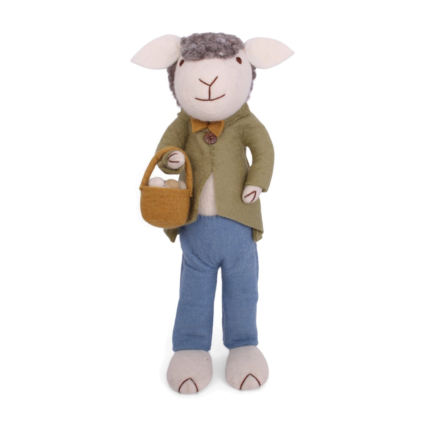 Gry Sif. Filz - Schaf mit Anzug und Korb XXL