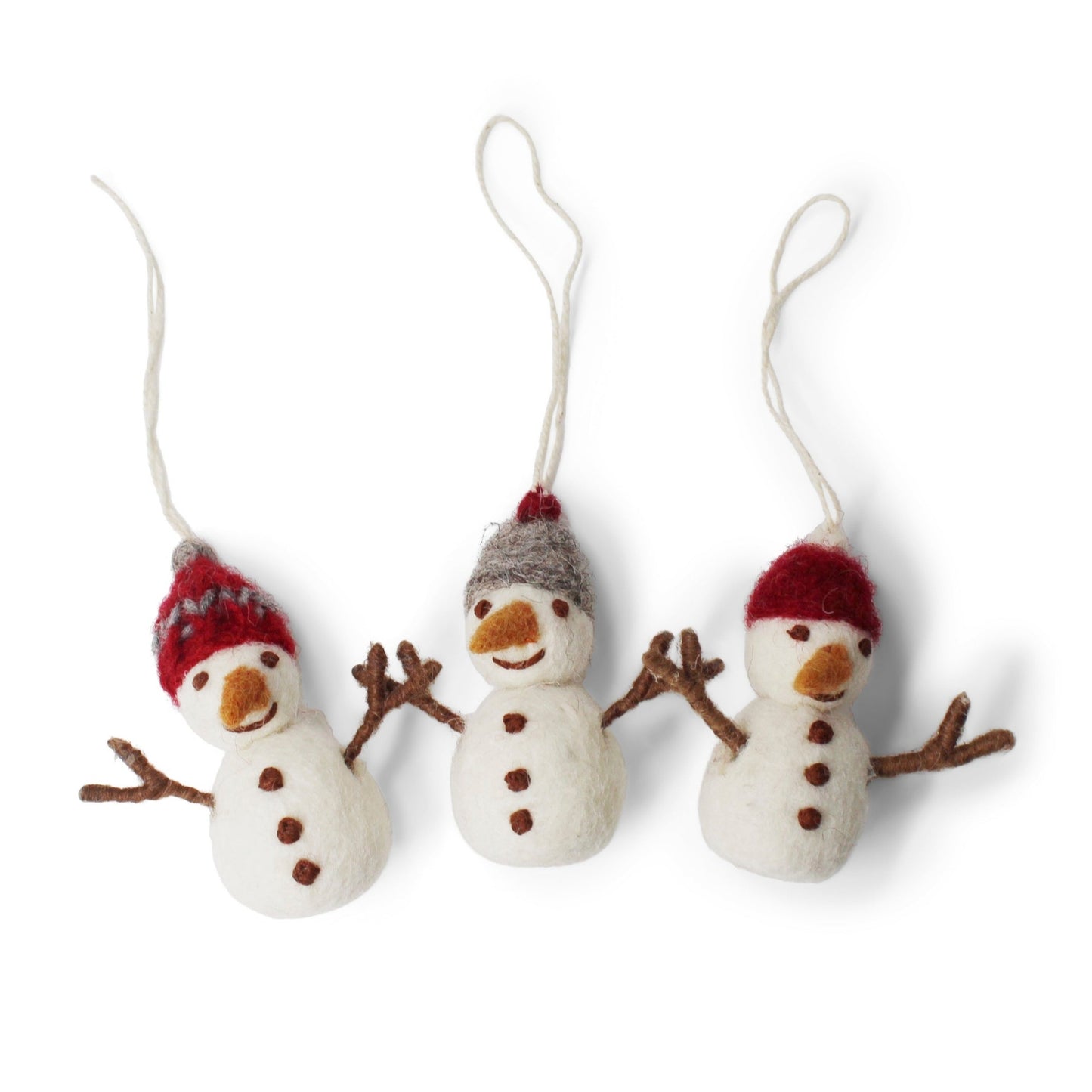 Gry Sif. Filz - Schneemänner mit Astarmen 3er Set - Anhänger