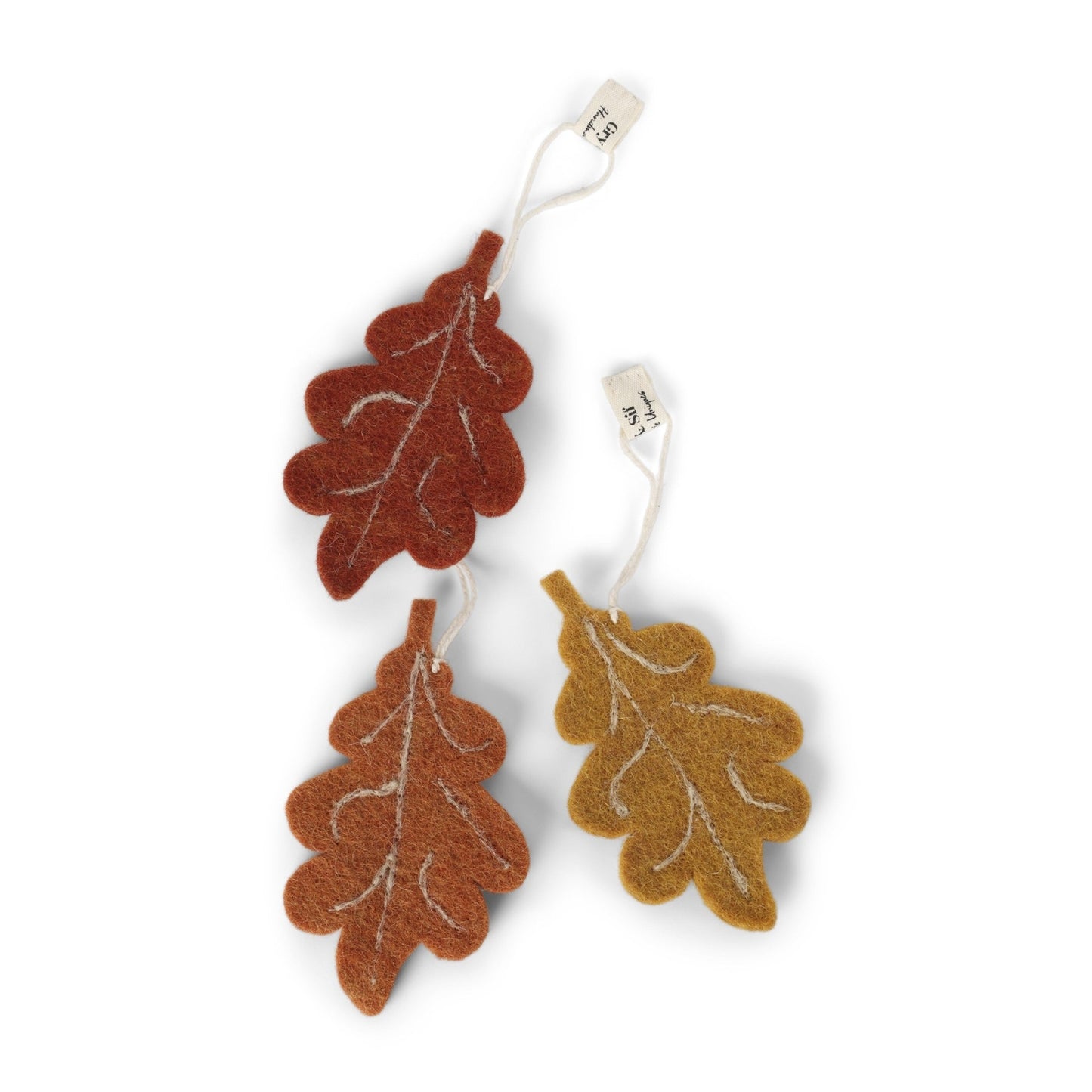 Gry_&_Sif._Filz_-_Herbstblätter_Eiche_3er_Set_Anhänger