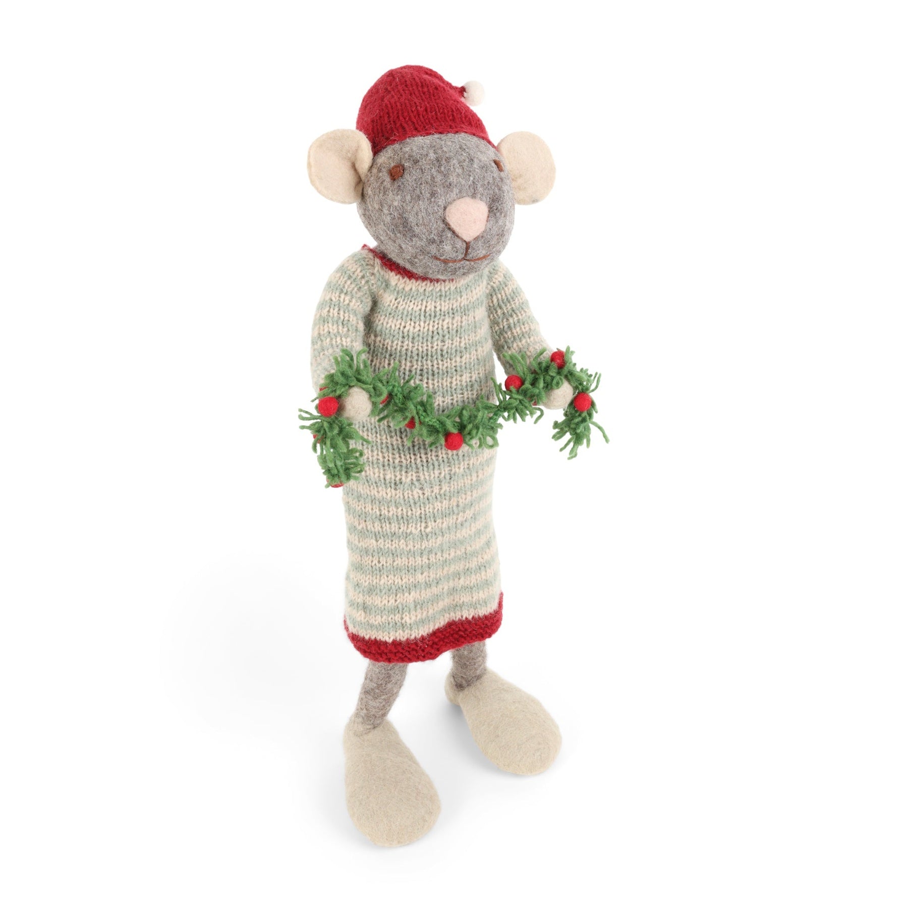 Gry Sif Filzfiguren Weihnachten Filztiere Mit Weihnachtsgirlande gry-sif-filzfiguren-weihnachten-filztiere-mit-weihnachtsgirlande