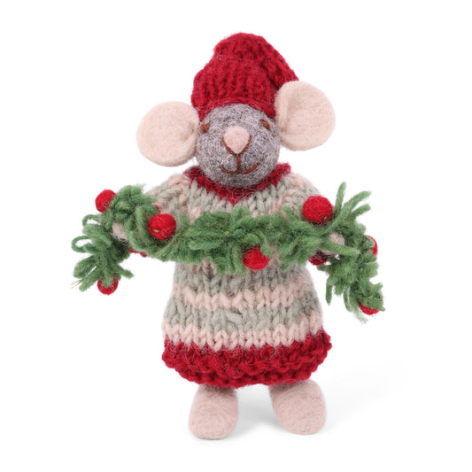 Gry_&_Sif._Filz_-_kleine_Weihnachtsmaus_mit_Girlande_Anhänger