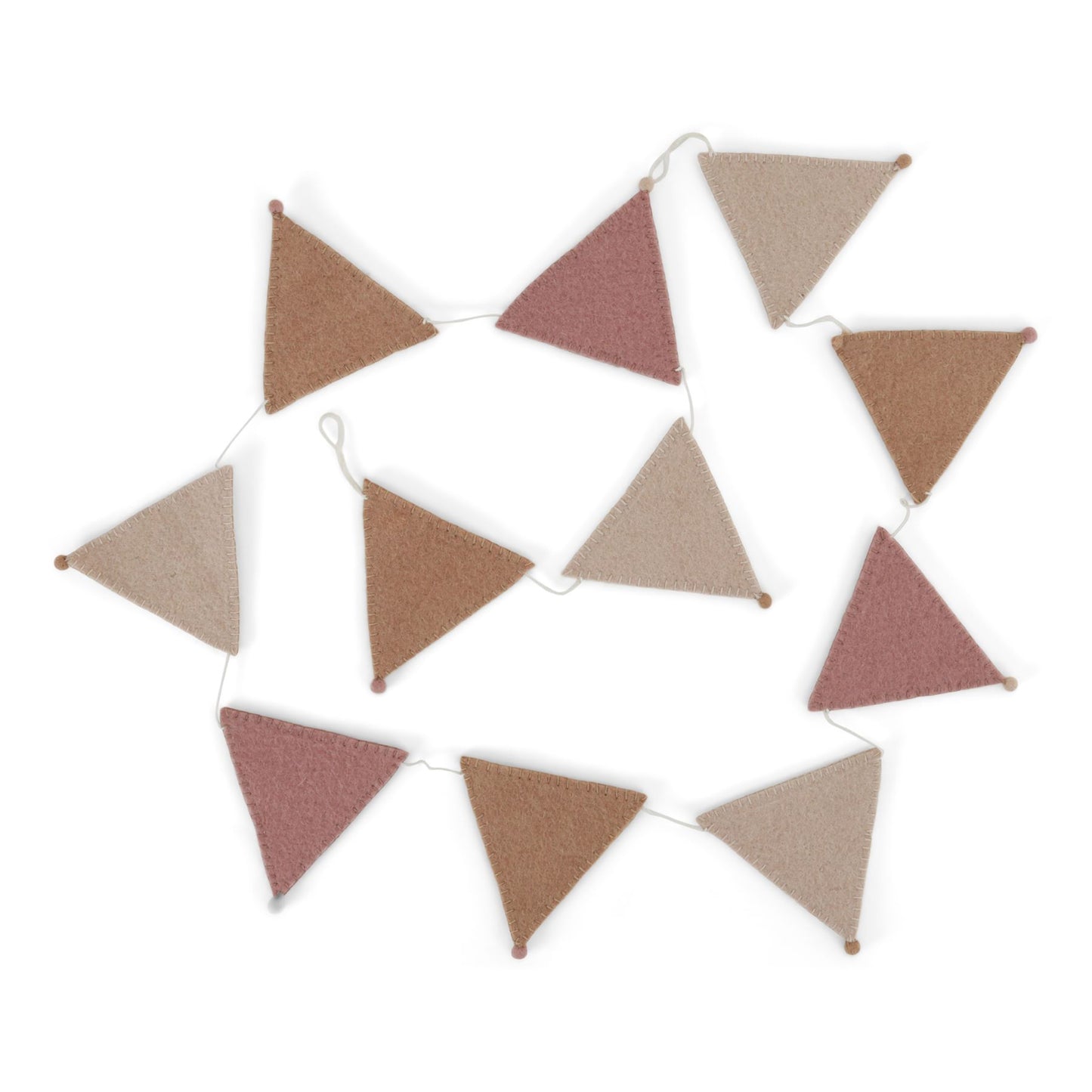 Gry & Sif Filz Wimpel Girlande Rosatöne