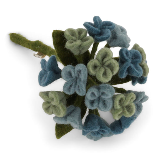 Gry & Sif Filzblume Hortensie kurz blau