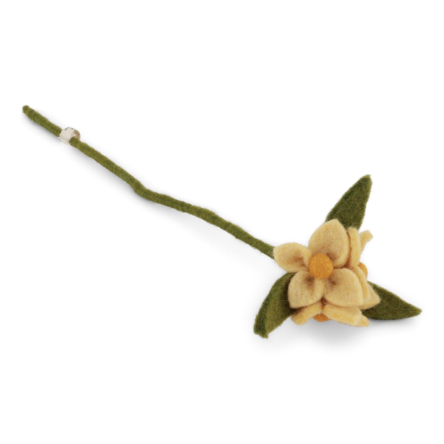 Gry & Sif Filzblumen Blüten am Stiel- zartgelb
