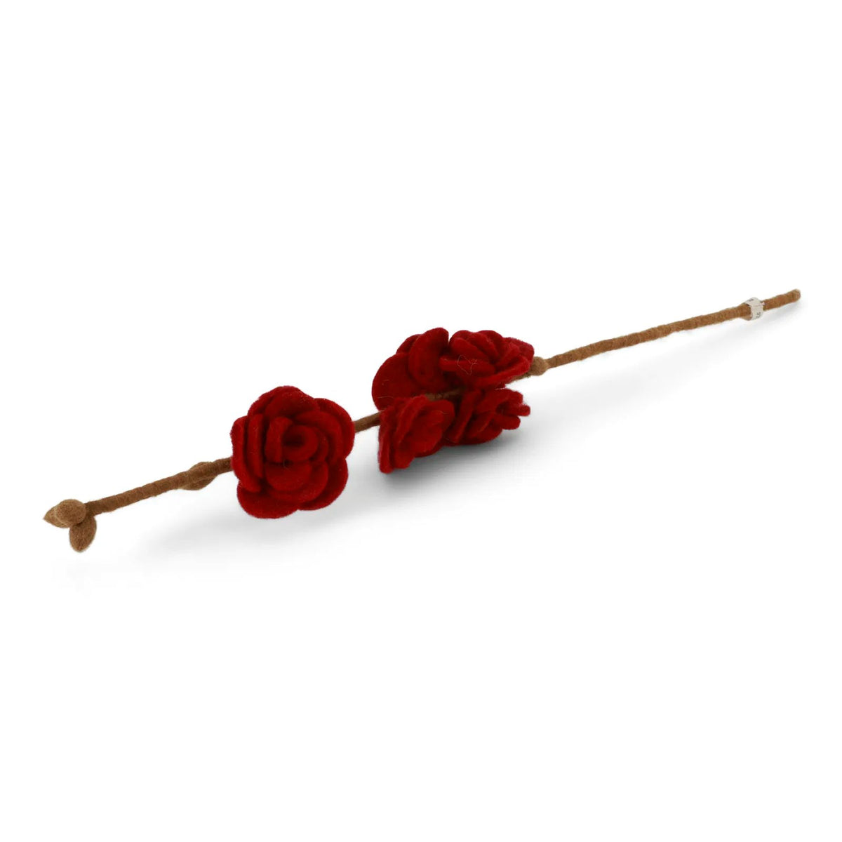 Gry & Sif Filzblumen Filzrose / Stockrose gefüllt - dunkelrot