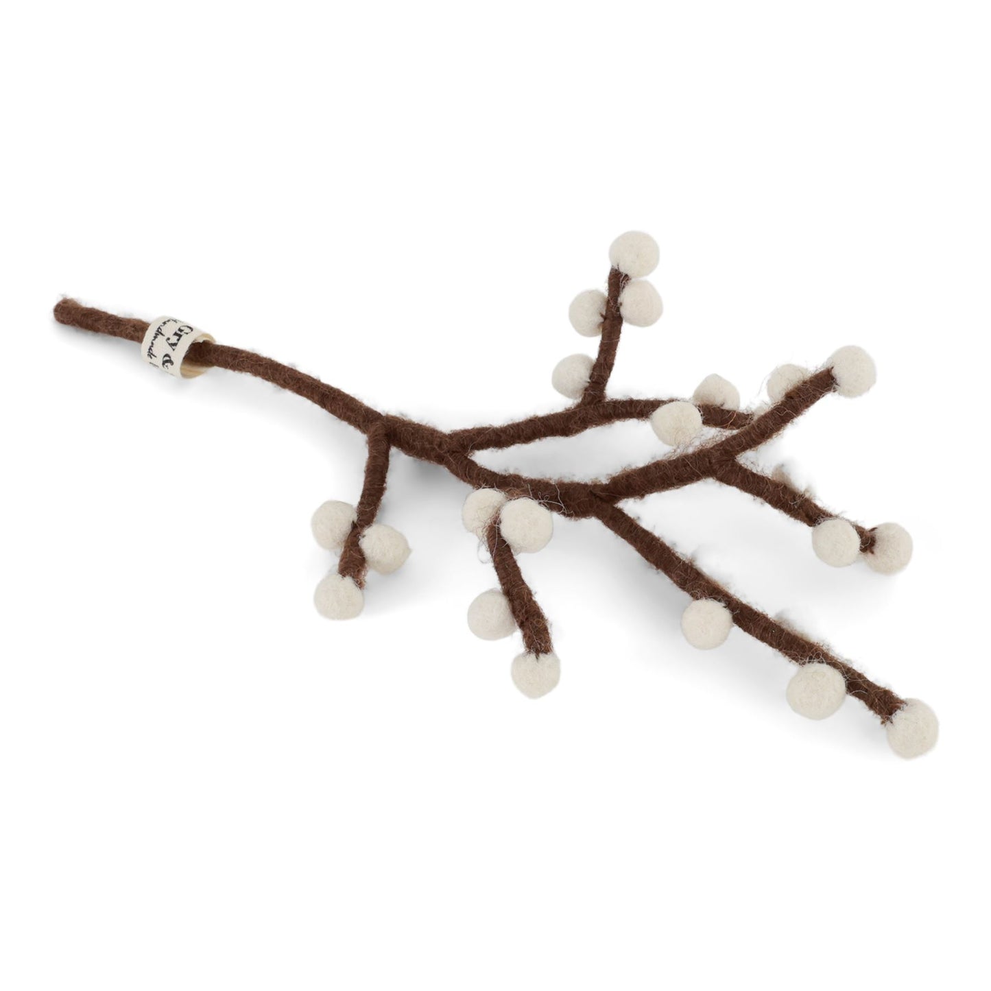 Gry & Sif Filzblumen Zweig klein Beeren - weiß