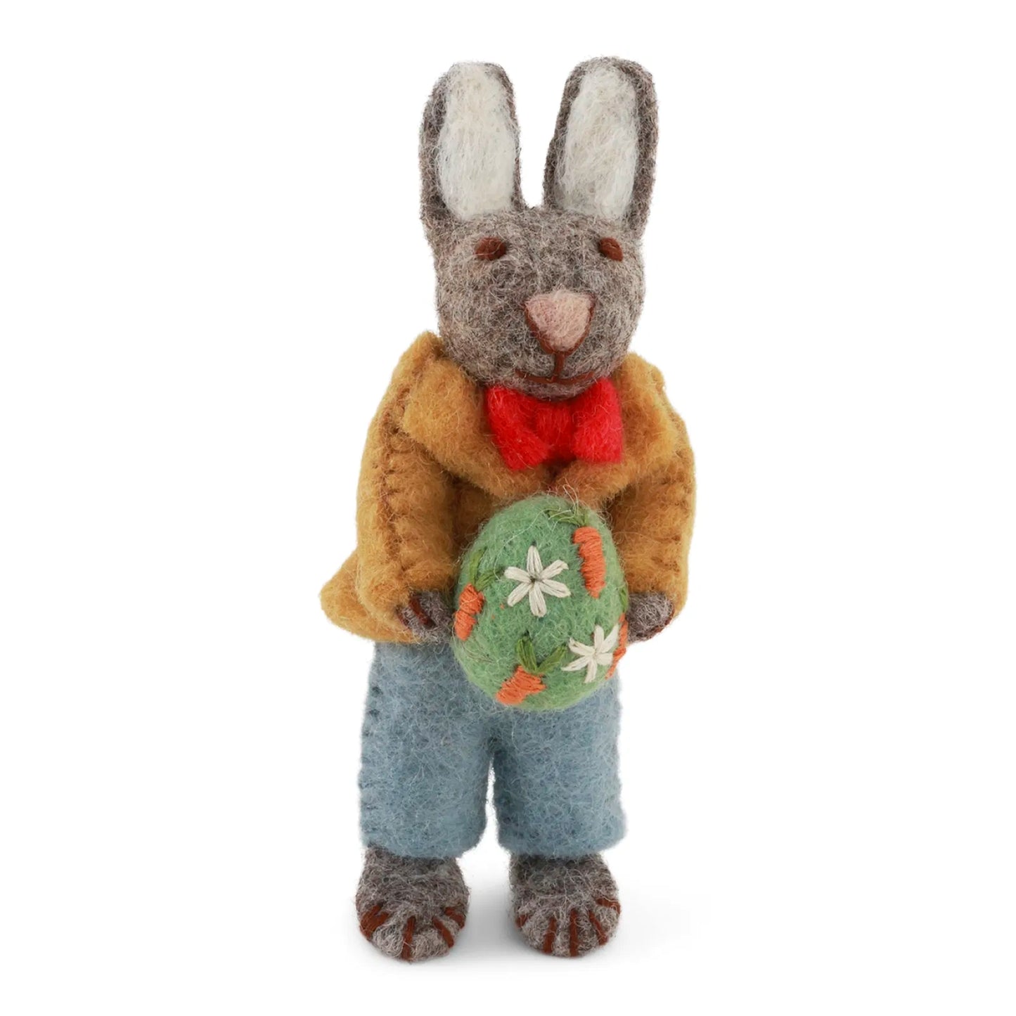 Gry & Sif Osterhase Filz mit Jacke und Ei - Anhänger