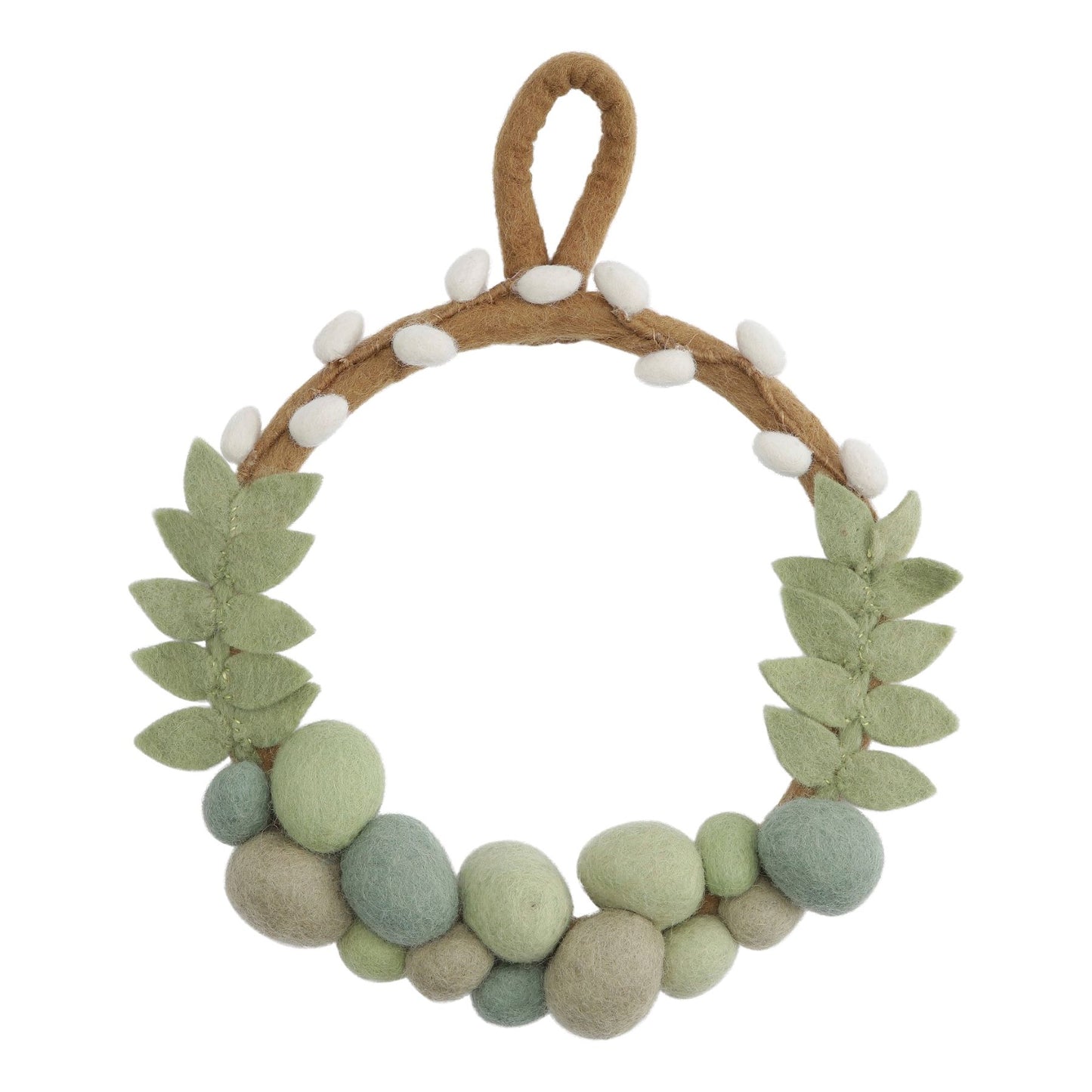Gry & Sif Osterkranz Filz 25cm grün