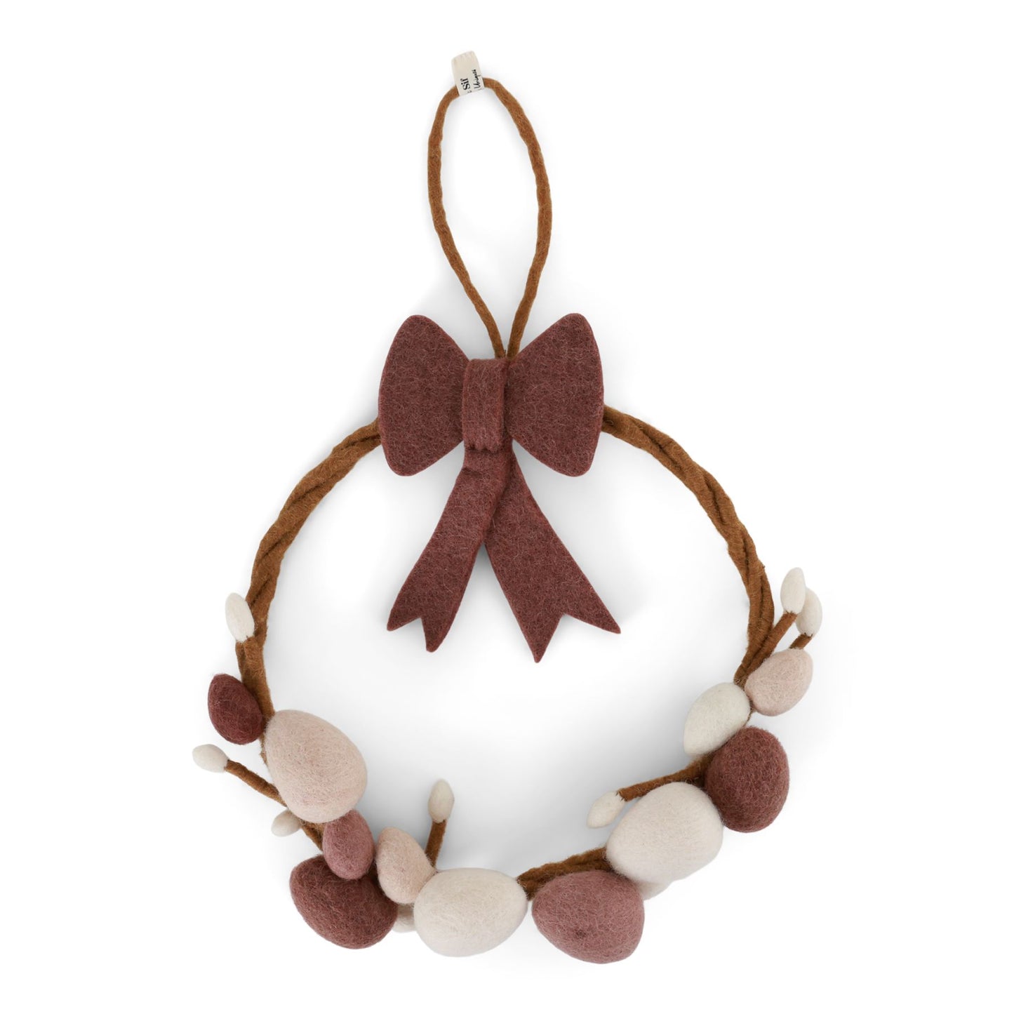Gry & Sif Osterkranz Filz Schleife 25cm-lavendel