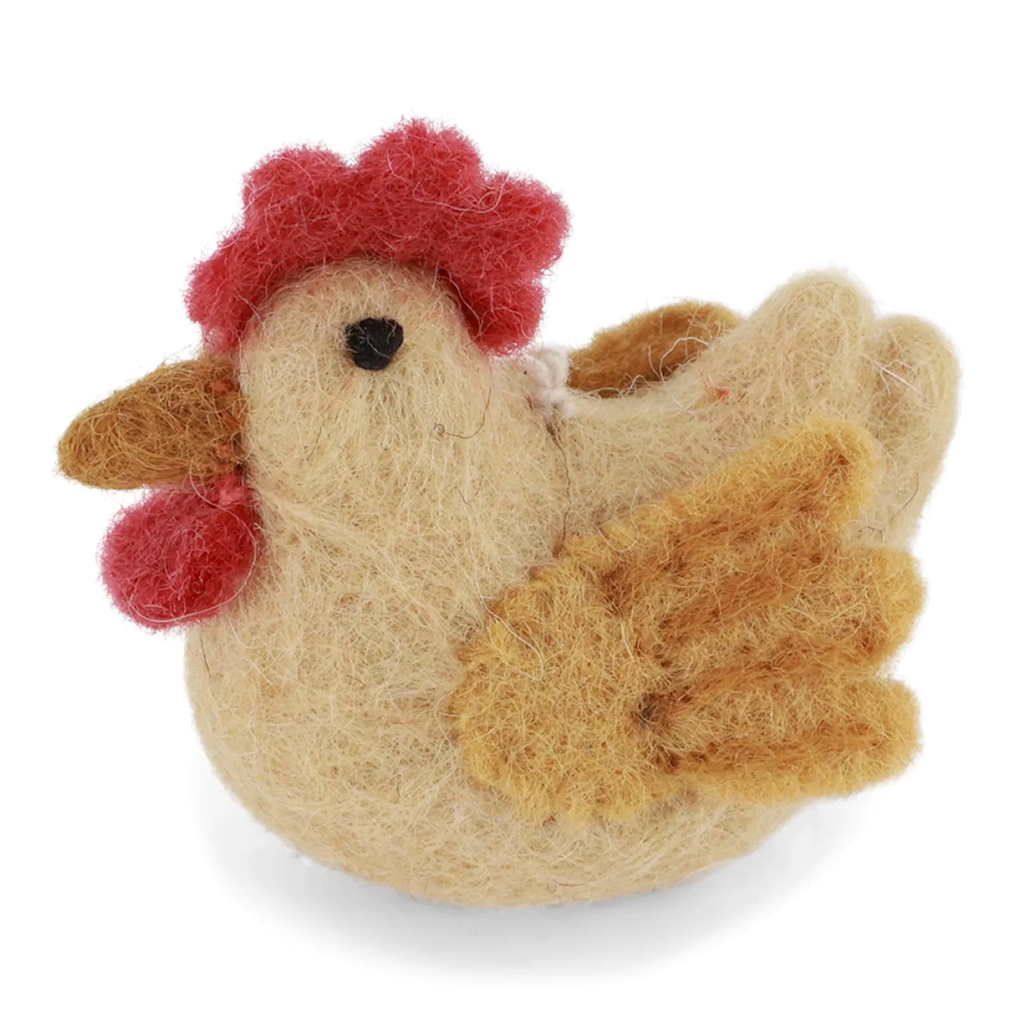 Gry & Sif Ostern Filz Huhn Anhänger - weiß