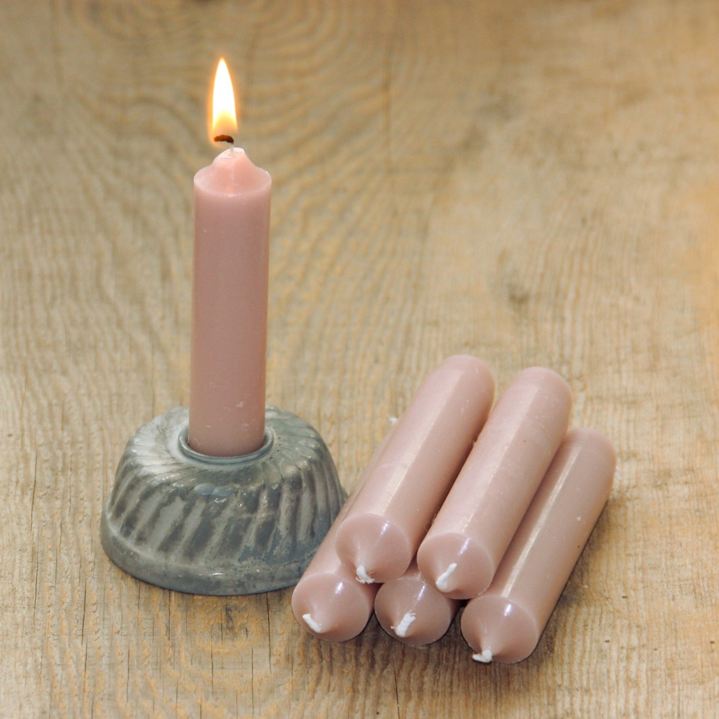 Ib Laursen. Kurze Stabkerze Rosa - 6 Stück