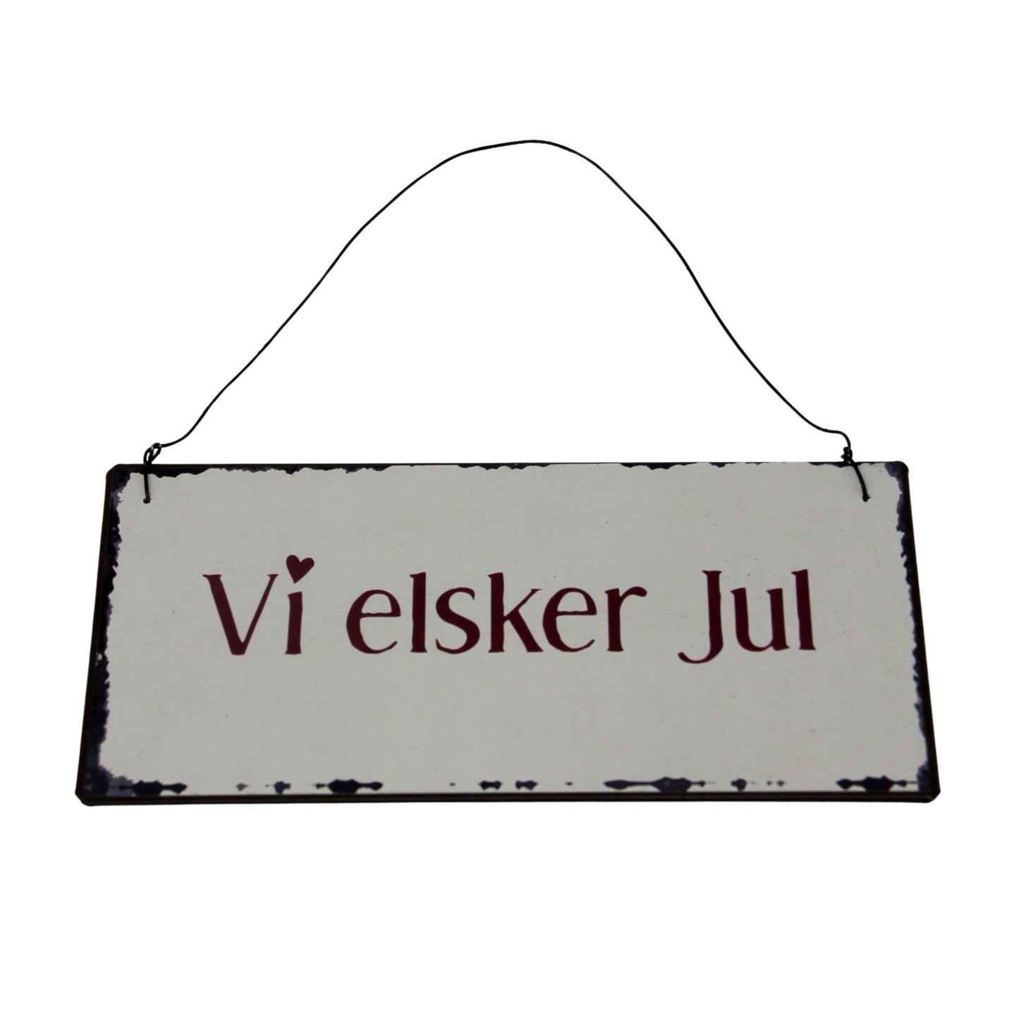 Ib Laursen. MetallBlechschild Vi elsker jul