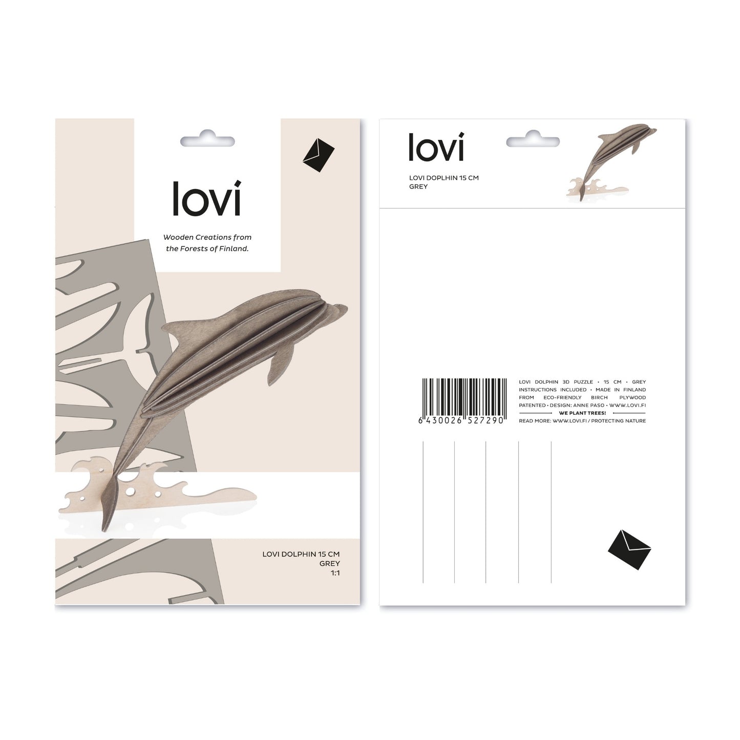 LOVI. Holzfigur Delfin 15cm