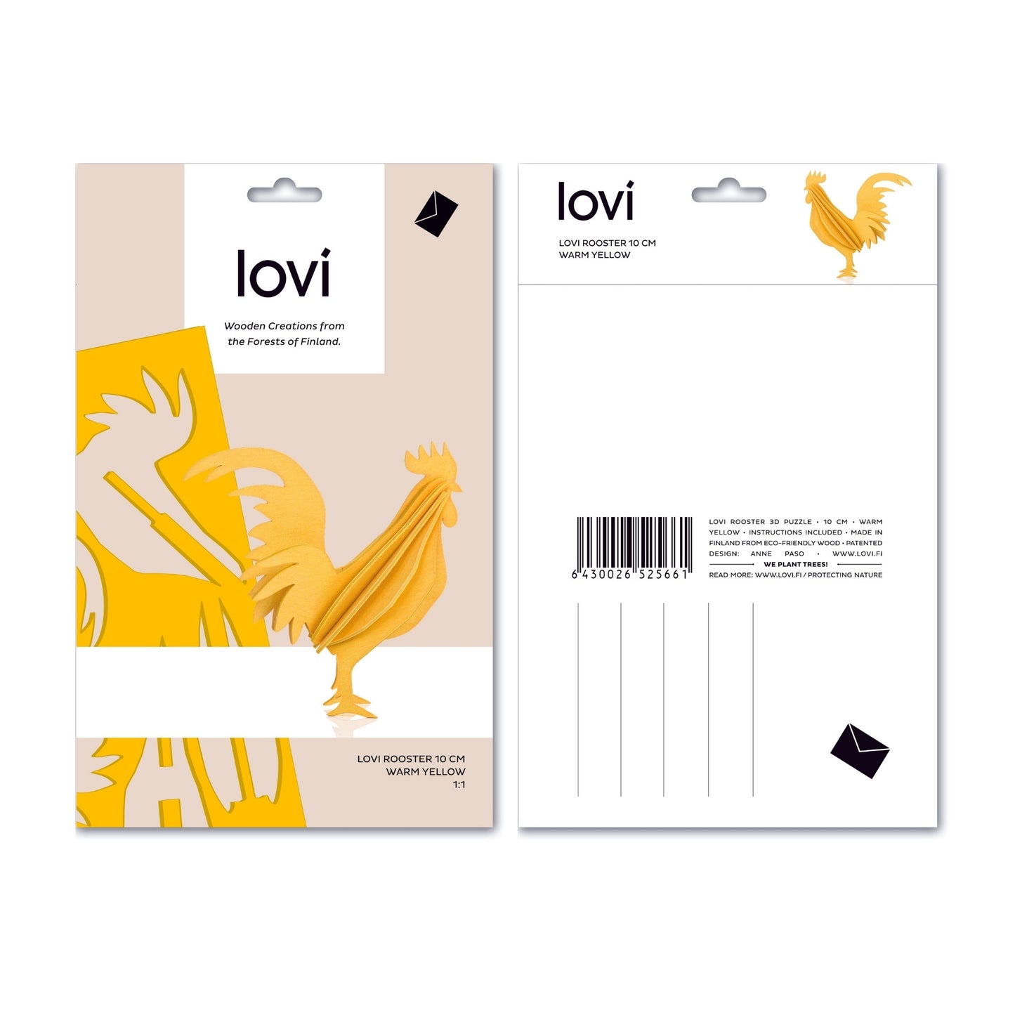 LOVI. Holzfigur Hahn 10cm