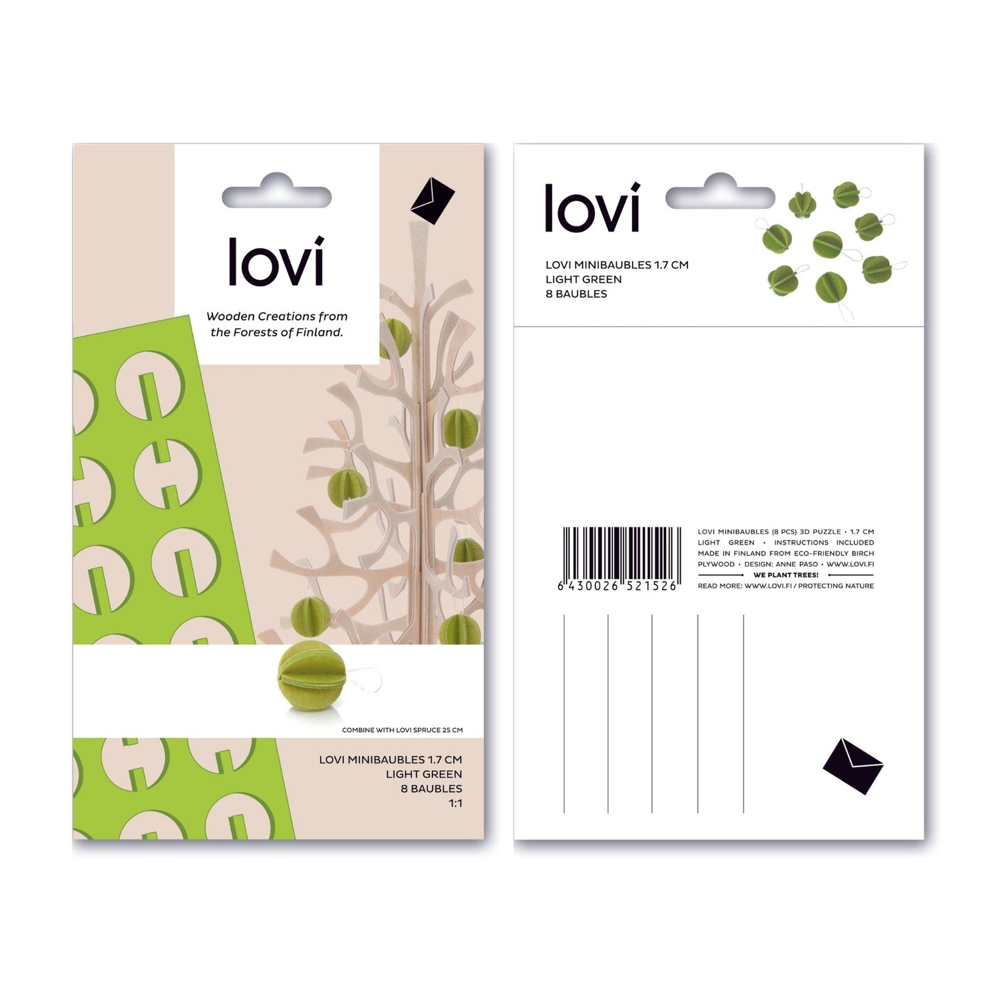 LOVI. Holzfigur Kugel Mini 17cm 8 Stück