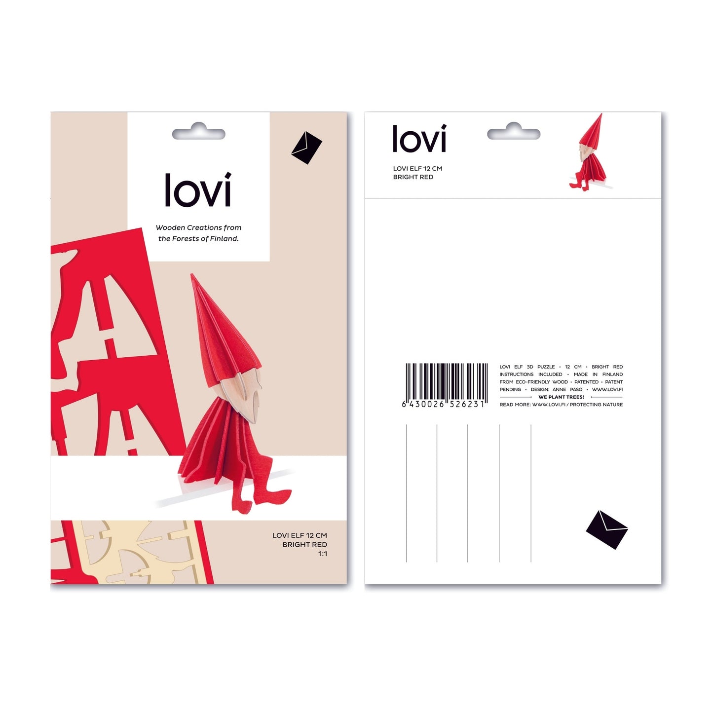 LOVI. Holzfigur Nisse Wichtel 12cm