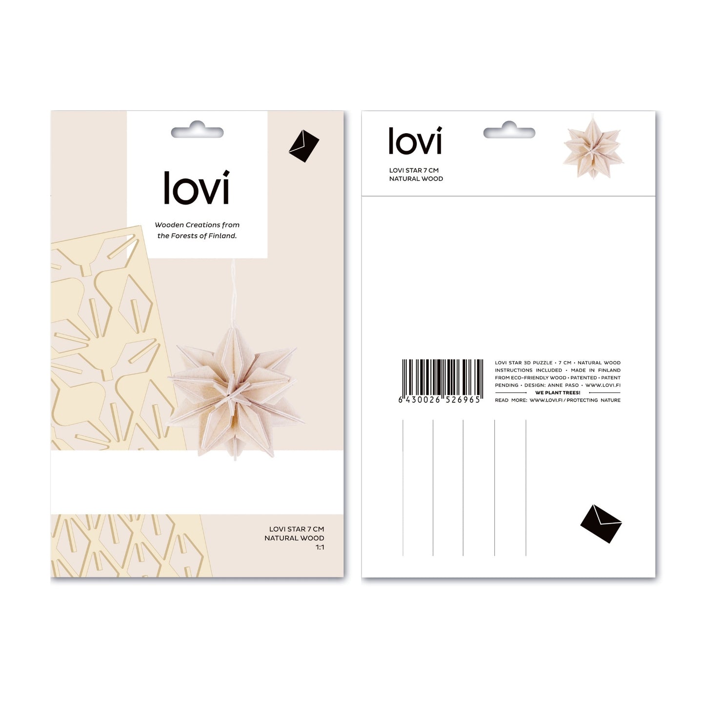 LOVI. Holzfigur Stern 7cm
