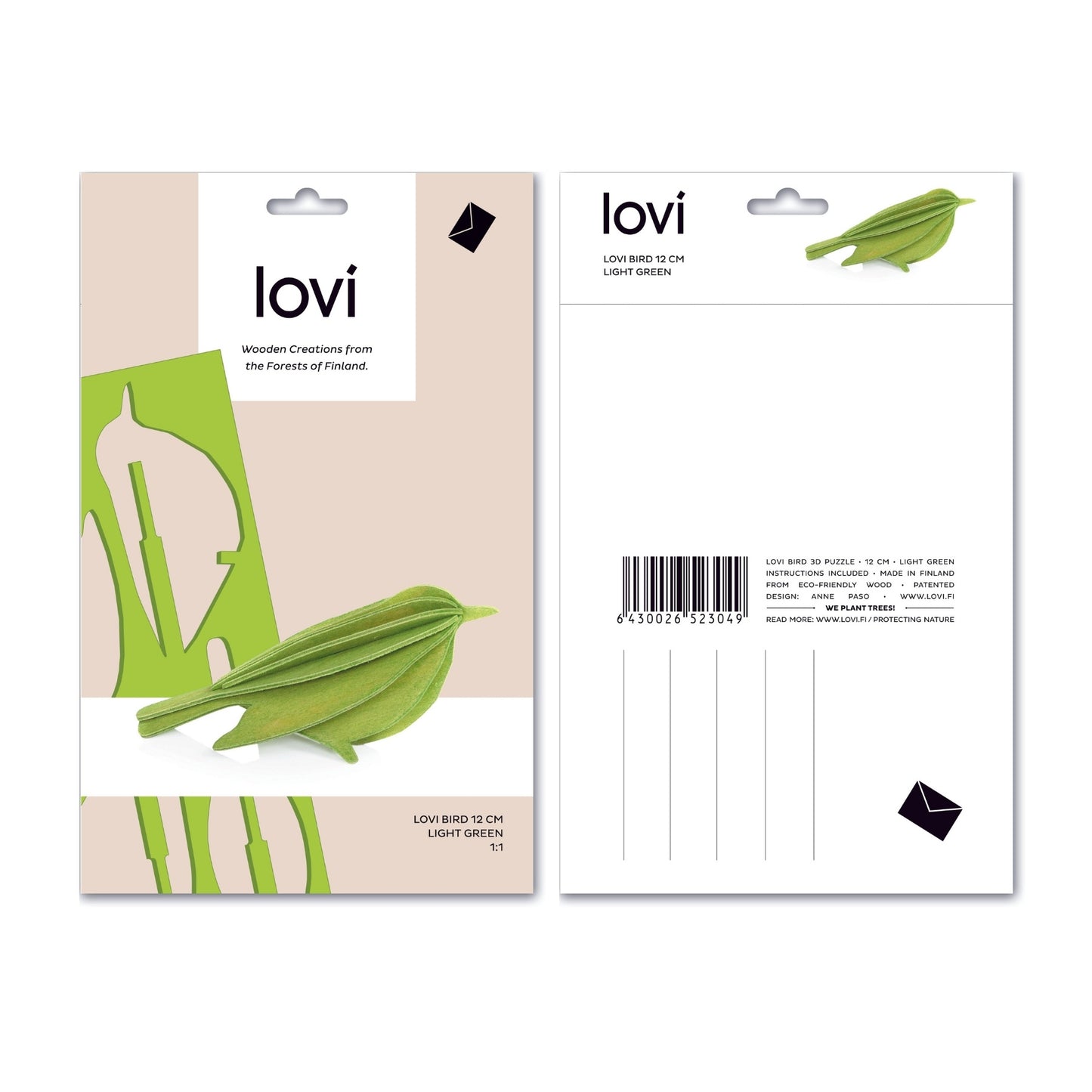 LOVI. Holzfigur Vogel 12cm