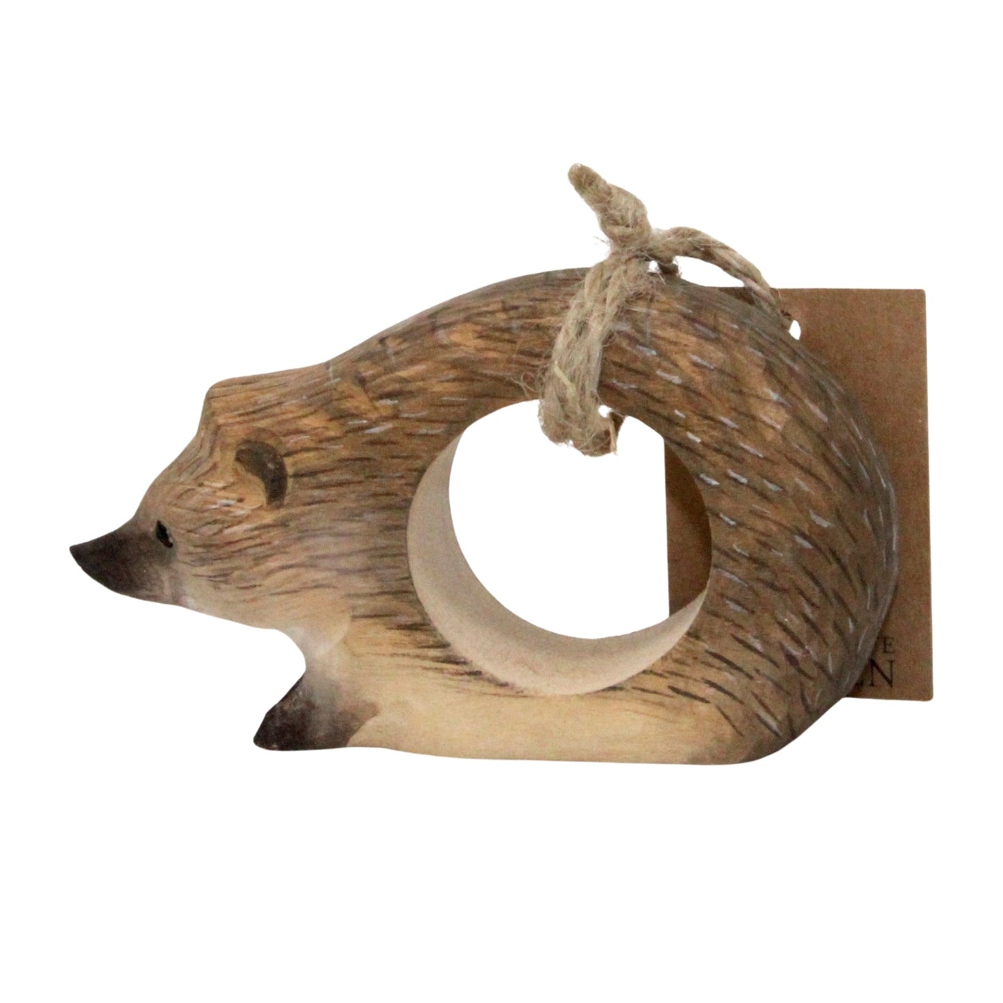 Wildlife Garden. Holz - Serviettenring Igel
