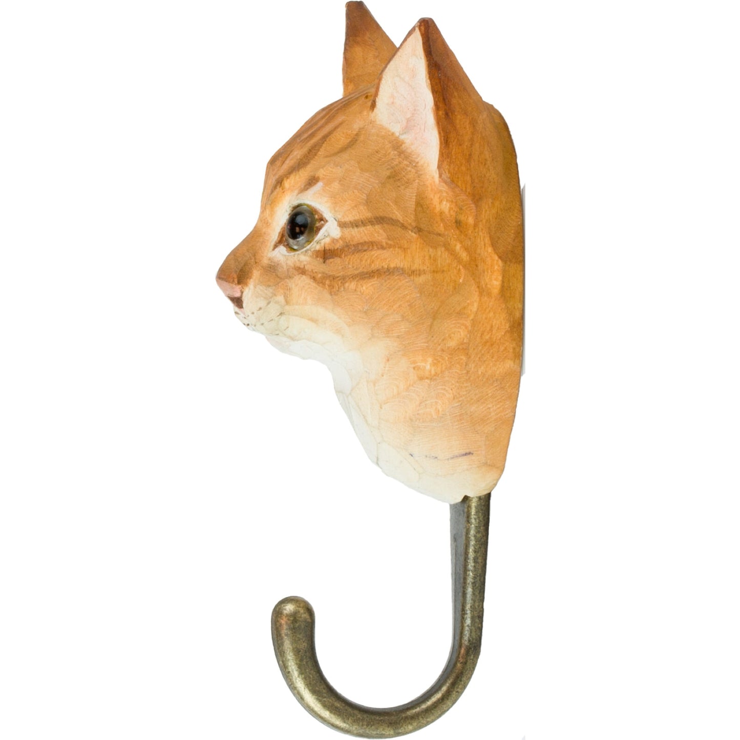 Wildlife Garden Dekohaken aus Holz rote Katze Seitenansicht