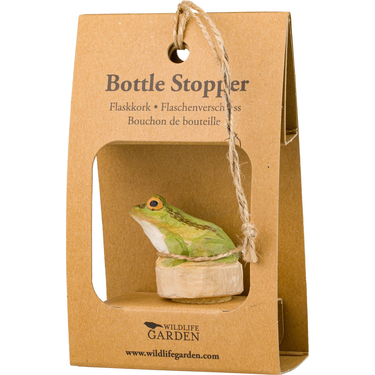 Wildlife Garden Flaschenverschluss Frosch Handgemacht Verpackung