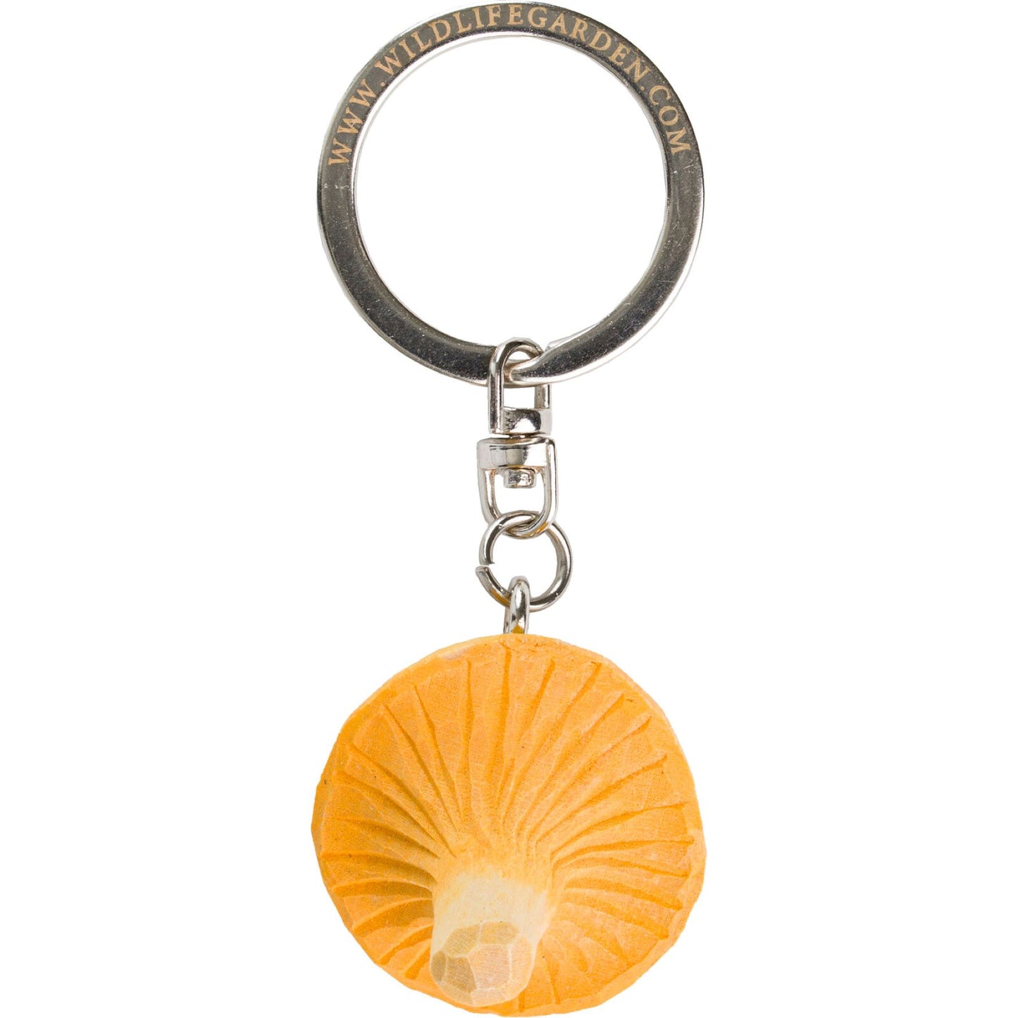 Wildlife Garden Schlüsselanhänger Pfifferlingspilz aus Holz - Handgemacht