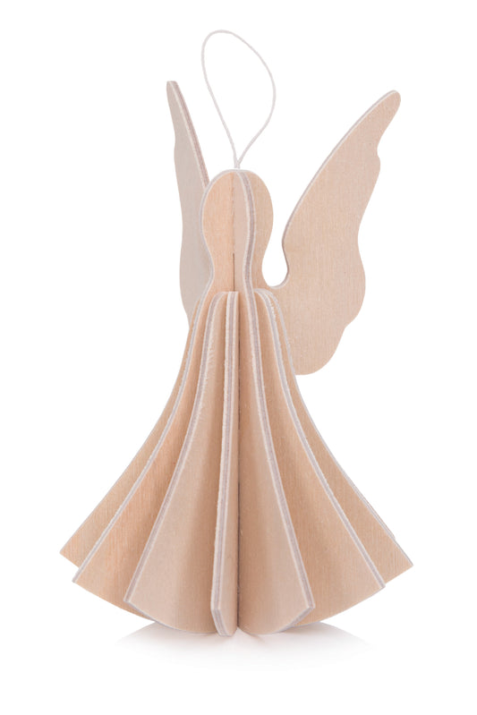 lovi Holzfigur Engel 12cm - natur