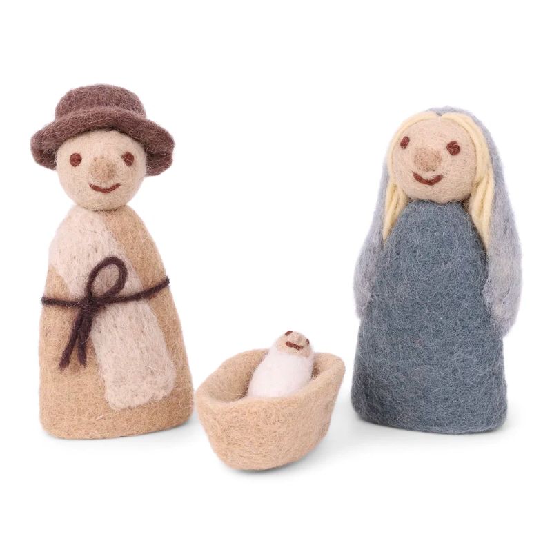 Gry & Sif Filz Weihnachten Krippenfiguren Maria, Josef und Christkind
