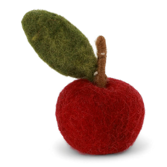 Gry & Sif Filz Apfel Anhänger - rot, grün, dunkelrot