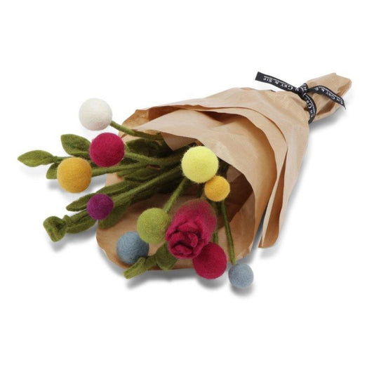 Gry & Sif Filzblumen Strauß Frühling Sommer schön bunt