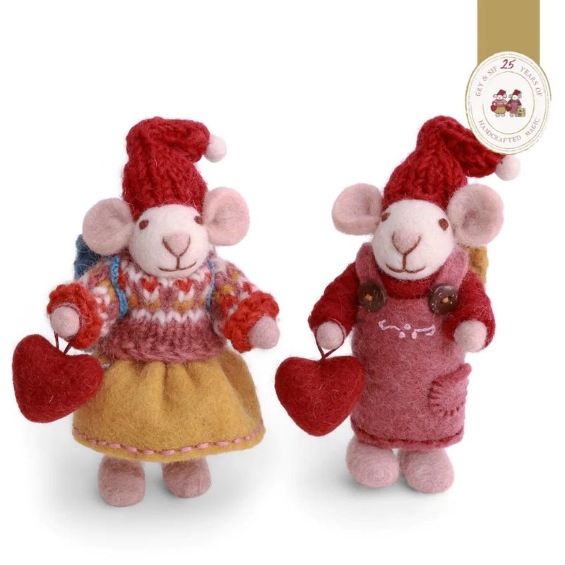 Gry & Sif Filztiere Jubiläumsmäuse von Gry & Sif 25 Jahre - 2er Set