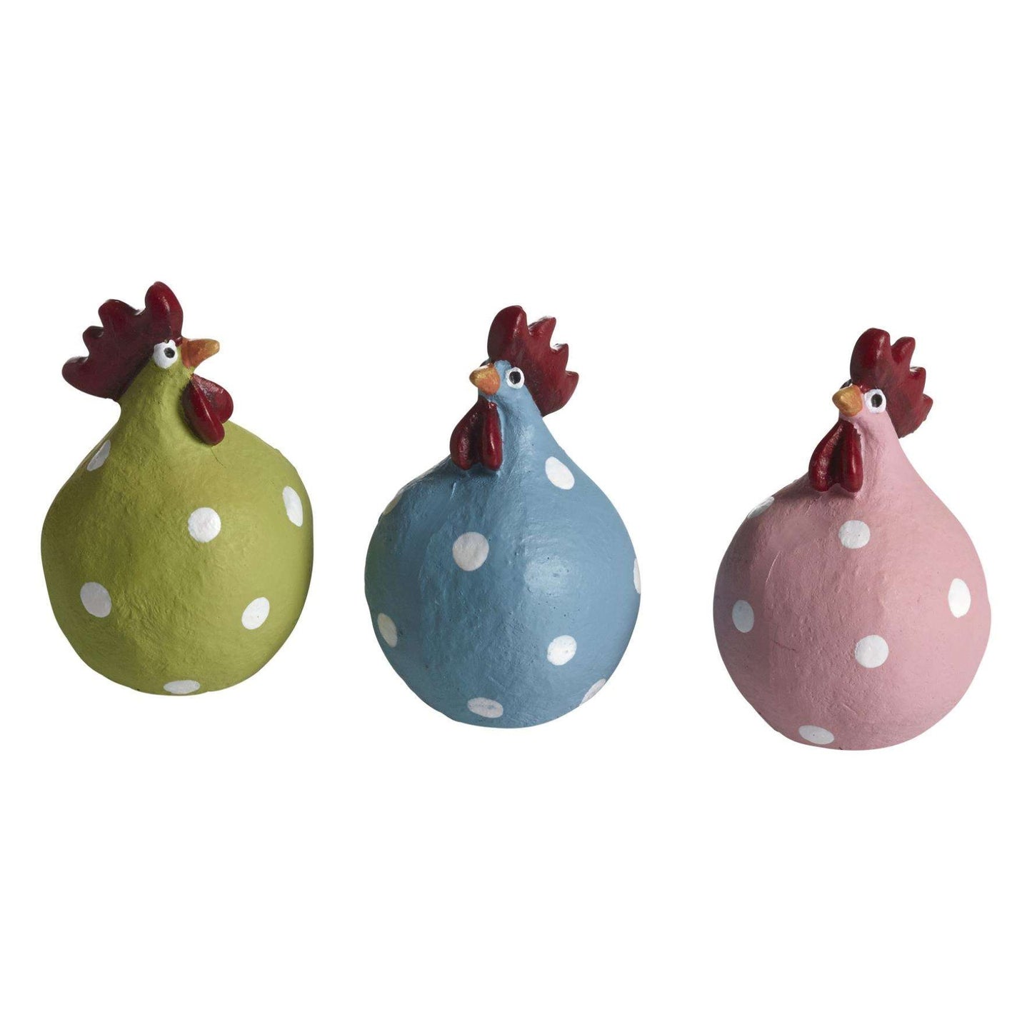 Nääsgränsgaarden Osterhuhn Höhe 5,2cm - 3er Set gepünktet pastel