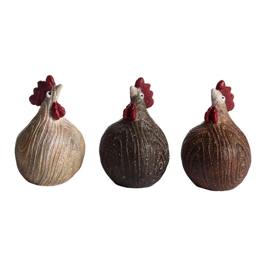 Nääsgränsgaarden Huhn Höhe 5,2cm - 3er Set Holzoptik