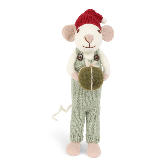 Gry & Sif. Filz - Große Weihnachts-Maus mit Geschenk