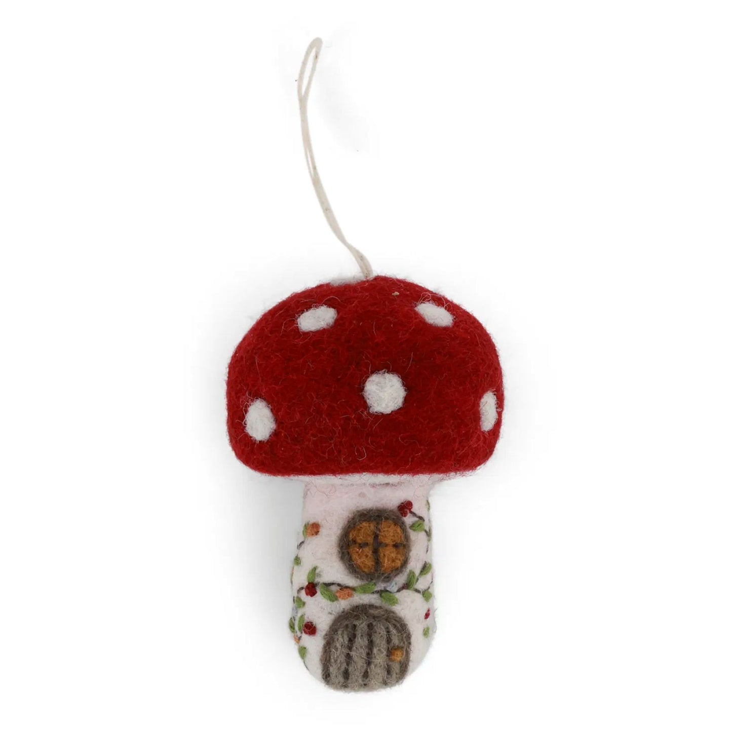 Gry & Sif Filz Fliegenpilz mit Stickerei - Anhänger