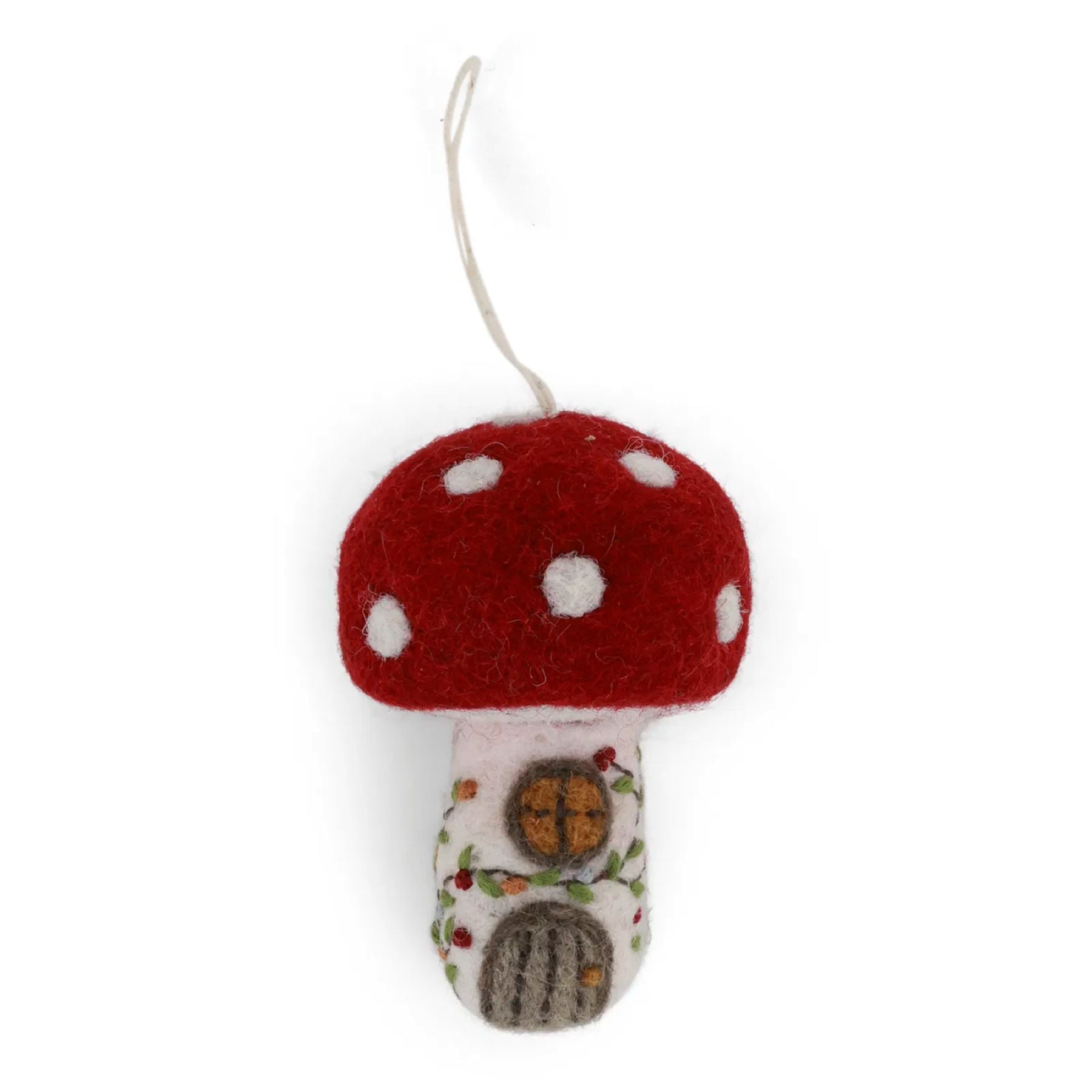 Gry & Sif Filz Fliegenpilz mit Stickerei - Anhänger