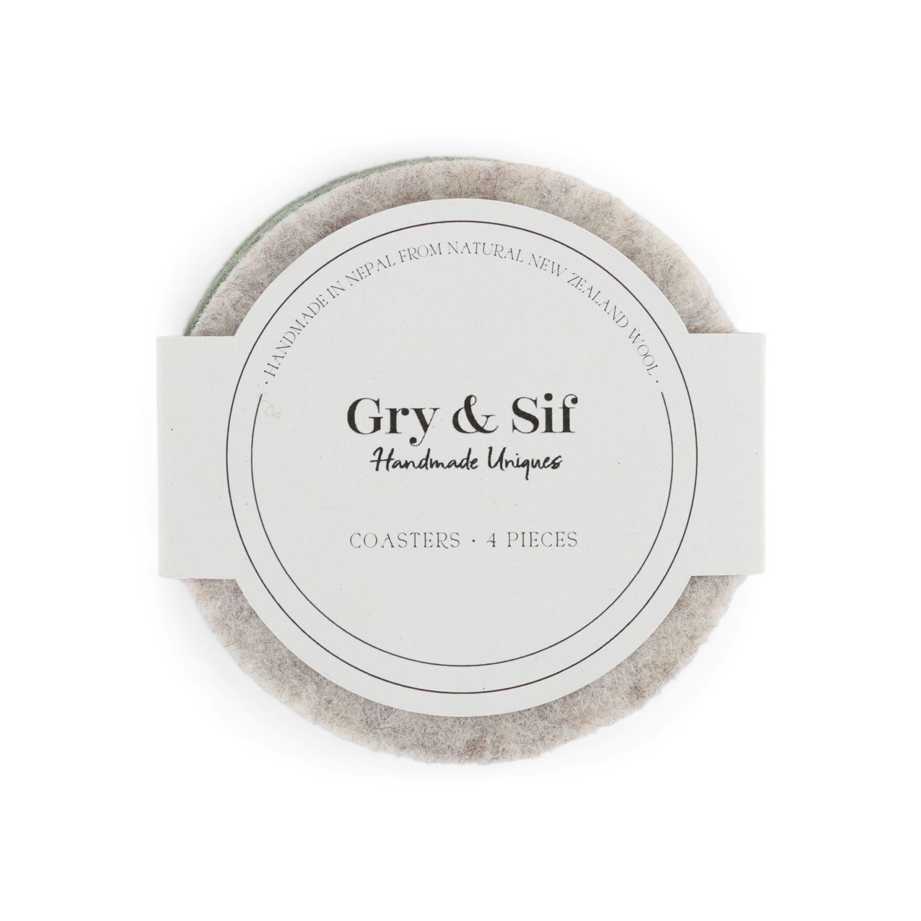 Gry & Sif Filz Untersetzer 4er Set - grau