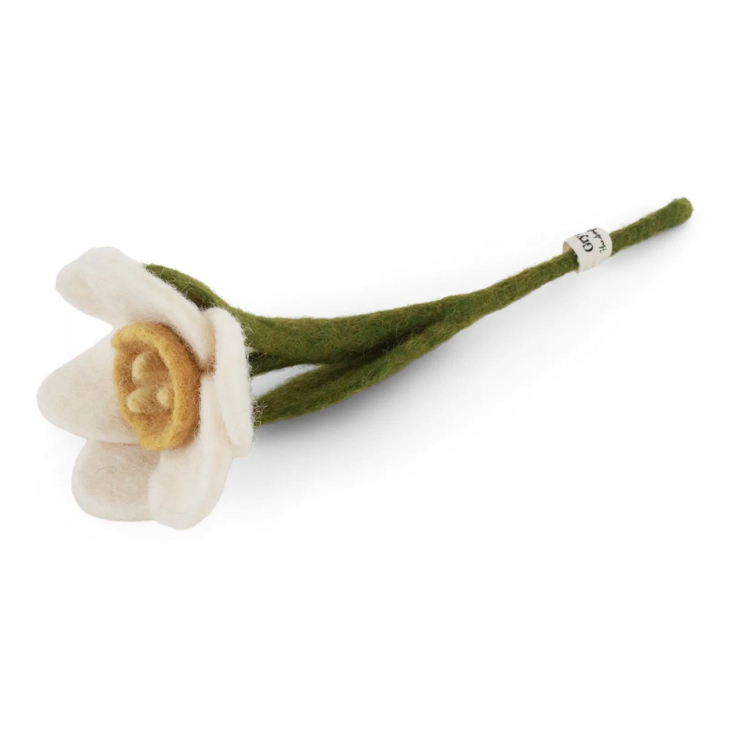 Gry & Sif Filzblumen Narzisse / Osterglocke klein - weiß