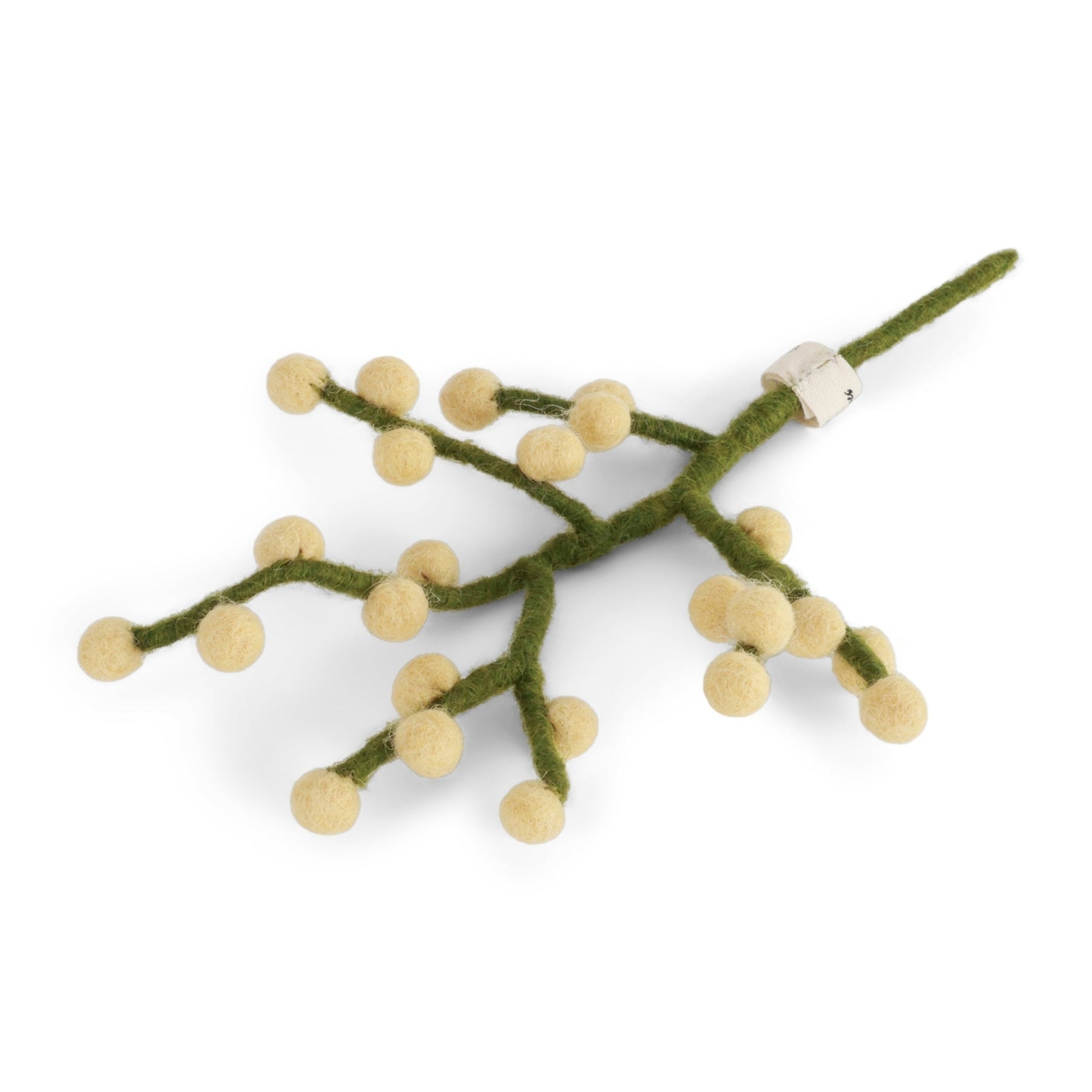 Gry & Sif Filzblumen Zweig klein Beeren - zartgelb